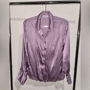 Paradox Vintage 100% Silk Lilac Blouse